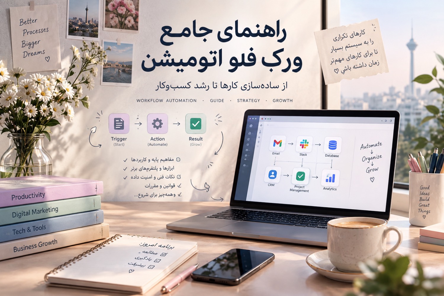 راهنمای جامع ورک فلو اتومیشن؛ از شروع یادگیری تا اجرای اولین اتوماسیون