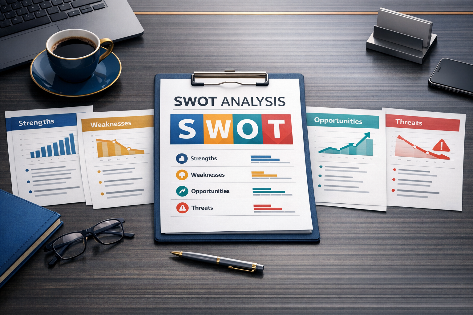 پرسشنامه SWOT: قطب نمای استراتژیک شما برای فتح قله‌های کسب‌وکار (تحلیل فصلی الزامی است)