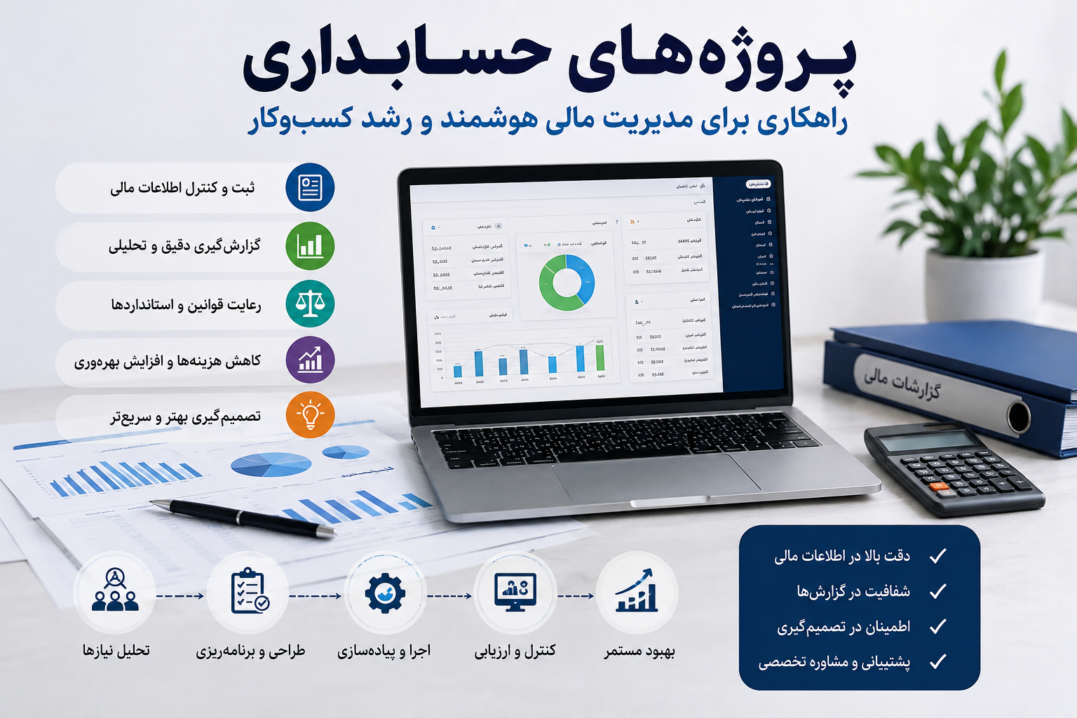 راهنمای جامع پروژه‌های حسابداری؛ از آموزش تا اجرای حرفه‌ای پروژه‌های مالی